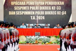 Kapolri Listyo Sigit Prabowo Tutup Pendidikan Sespimti dan Sespimmen Polri Tahun 2024.