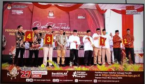 Pengundian Nomor Urut Calon Wali Kota dan Wakil Wali Kota Sungai Penuh untuk Pilkada Tahun 2024.